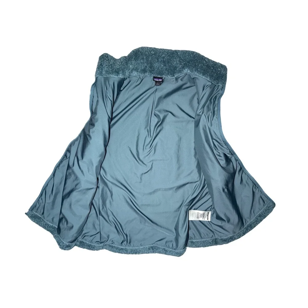 Patagonia Los Gatos Fleece Full Zip Vest Women Large Teal Blue - Picture 4 of 7